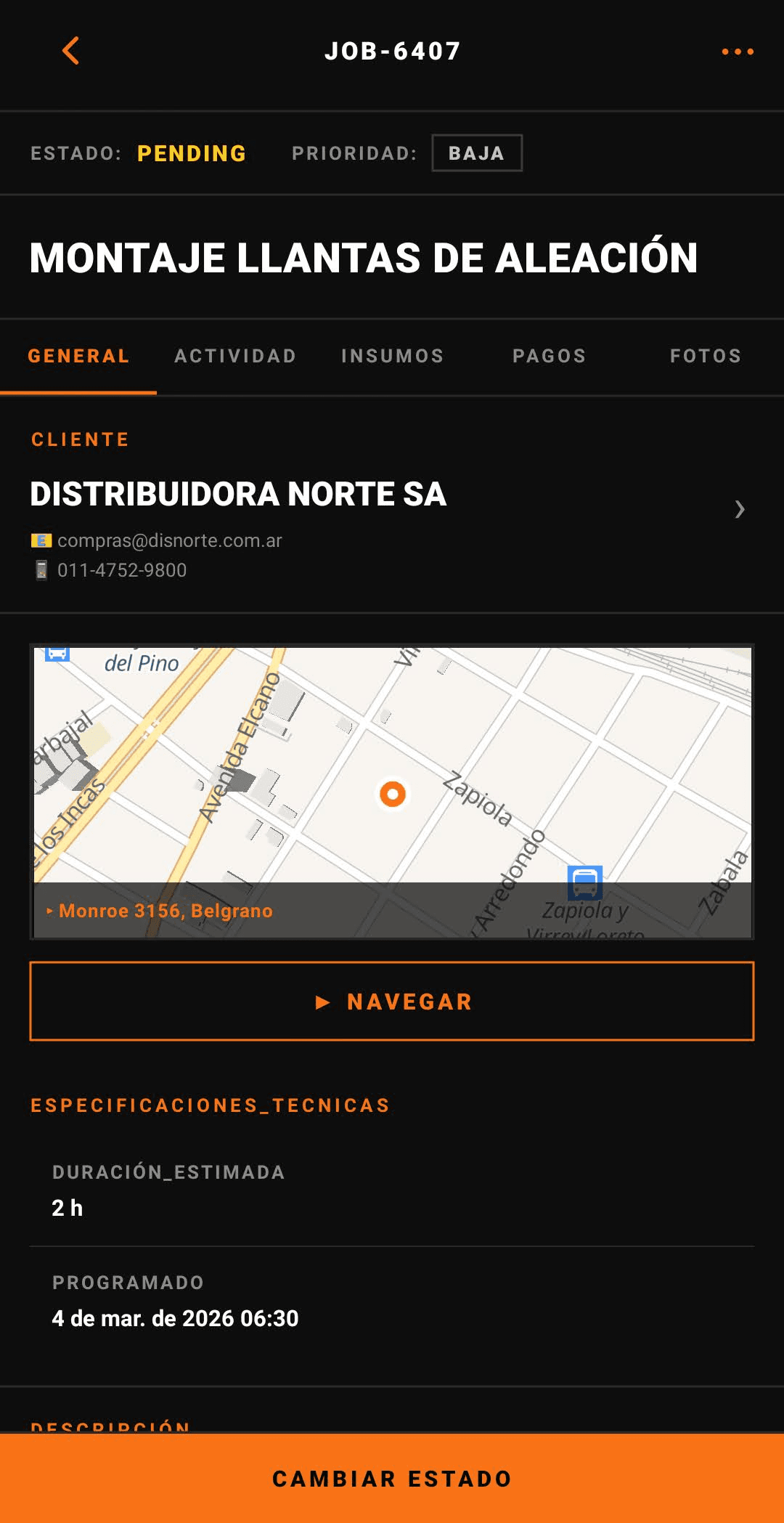 Gestión de Trabajos